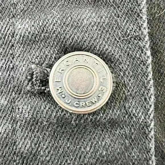 J crew mercantile Button Front Mini Skirt Denim black womens Size 4 - Picture 3 of 6
